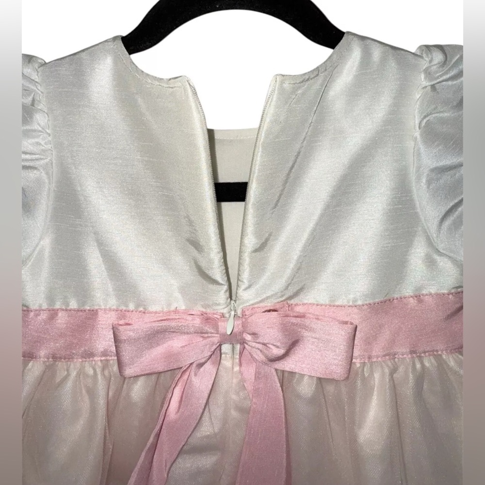 NWT Gymboree VINTAGE 2000 Pink Flowergirl Easter Dress Short Sleeve Tulle Sz 6 - Picture 11 of 12
